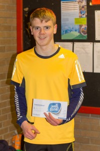 Max Receives his prize